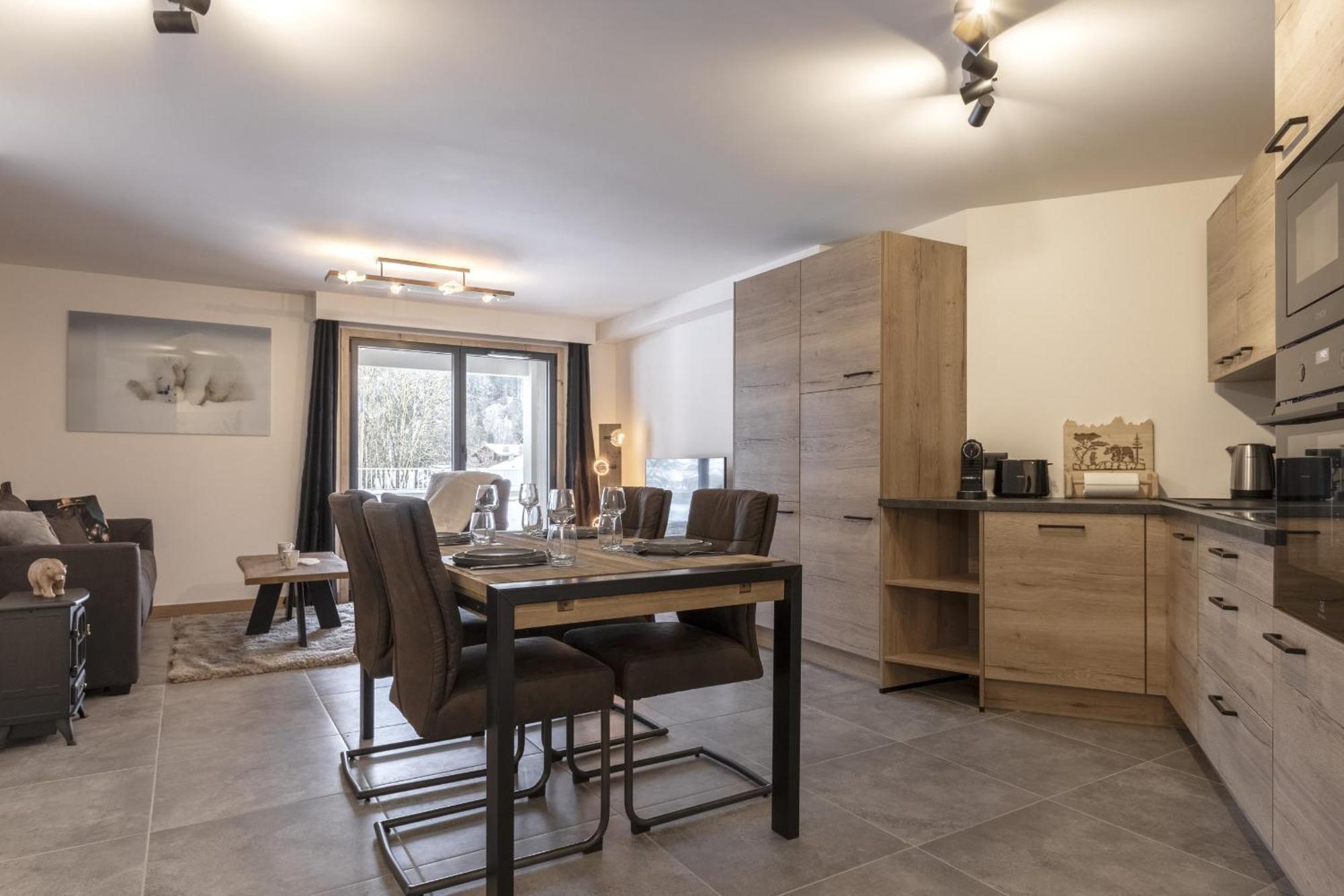 The Bear Apartment Les Houches Bagian luar foto